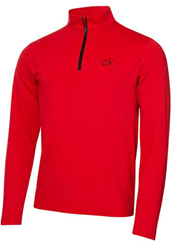 Calvin Klein Chandail Newport HZ pour Hommes - Rouge chiné - M