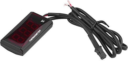 Yctze 12V Universal Motorrad Thermometer 0-120 ℃ Motorrad Digital Thermometer LED Hintergrundbeleuchtung Wassertemperaturanzeige Temperaturanzeige für Rennroller
