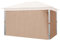 TOOLPORT 4 Seitenteile für Gartenpavillon Sunset Premium 3x4 m - Polyester ca. 180 g/m² - mit Reißverschluss - Cappuccino
