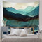 Ricemru Berglandschaft Wandteppich Aesthetic,Wandbehang Abstrakte Kunst See Vogel Wandtuch Natur Landschaft Wald Wanddeko für Schlafzimmer,230x180