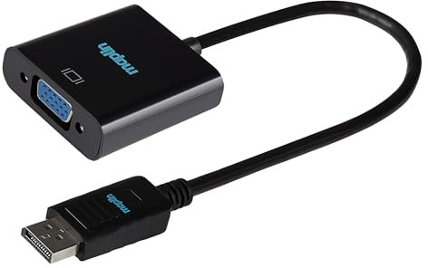 Maplin DisplayPort to VGA Female Connector Port Adapter, 0.23m Cable