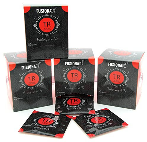 Fusionate - Te rojo cuerpo del deseo - Pack de 4 estuches de 20 unidades.