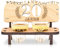 DARO Design - Schnapsbank 20. Hochzeitstag Porzellanhochzeit Geschenk Deko für Paare Männer Frauen aus Holz mit Gläsern