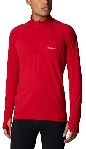 Columbia Men's Long Sleeve Baselayer with Half Zip, Midweight Stretch
