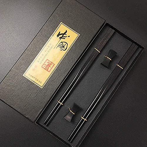 Baguettes, Baguettes Chinoises réutilisables Bopsticks ébène de Haute qualité, Ensemble de vaisselles asiatiques, Non-Glissement, résistance à Haute température, Protection Insipide/environnementale