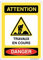 AUA SIGNALETIQUE - Panneau De Signalisation en PVC Rigide et Compact 1.5 mm. (315 x 440 mm, Attention Travaux en Cours Danger)
