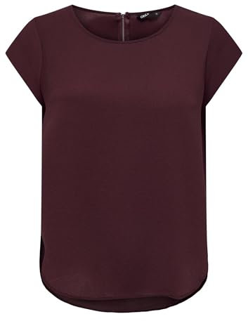 ONLY Damen Onlvic S/S AOP Top Noos Ptm, Chocolate Truffle,36