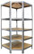 KARAT Schwerlastregal Eckregal Metallregal für Lager Regalsystem - Kellerregal - Steckregal - Werkstattregal aus Stahl Metall - 180 x 90 x 42 cm Tiefe (Verzinkt)