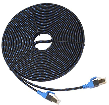 SOLUSTRE 10g Cavo Ethernet Piatto Doppio Schermatura Fino a 10 Gigabit Per Router Server Stampante e Altri Dispositivi Di Rete Lan