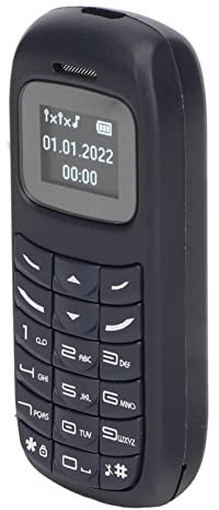 Mini Telefono Cellulare Doppia Scheda SIM Doppio Standby Pulsanti Grandi Lettore Musicale, Telefono Cellulare Sbloccato per Studenti Anziani (Blu)