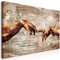 B&D XXL - Handart Bilder auf Leinwand 140x70 cm moderne handbelmalte Wandbilder XXL Mehrteilige Wanddekoration 1 Teilige Leinwandbilder Wohnzimmer Design Wand Bild Creation of Adam Michelangelo