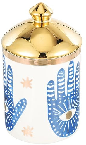 CALLARON Pot Céramique Pour Bougie Parfumée Récipient De Rangement Élégant Pour Bougies Contenant Décoratif Céramique Avec Motif Pour Bougies Faites Maison Et Ambiance Festive