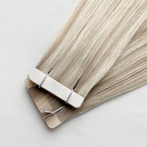 HAIR LOVE STORY Tape-In Extensions Echthaar HOCHWERTIGE Haarverlängerung Europäisches Echthaar 50 cm und 60-65 cm (613/18A gesträhnt, 50 cm)