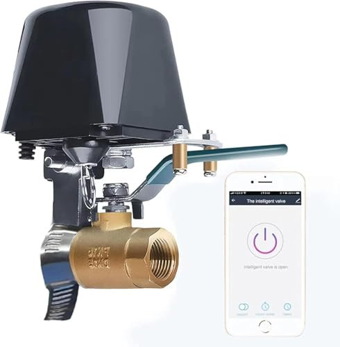 UseeLink Smart Water Valve, WLAN-Wasserventil,WiFi-Ventil, Intelligentes Wasserventil geschlossen, automatischer Kugelhahn-Bewässerungstimer, kompatibel mit Alexa und Google