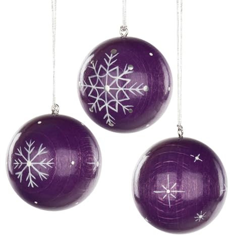 Rudolphs Schatzkiste Christbaumschmuck Weihnachtsbaumkugeln lila mit Kristallen Höhe 4cm NEU Baumbehang Weihnachtsbaumschmuck Schneekristall Eiskristall Christbaumschmuck Weihnachtsbaumschmuck