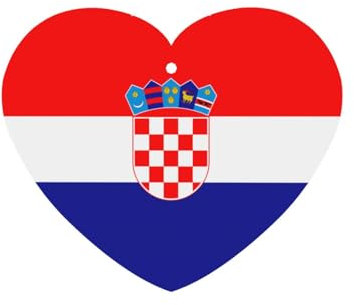 Auto-Lufterfrischer in Herzform, Republik Kroatien, Flaggenmuster, 6 Stück, Auto-Aromatherapie-Tabletten für den Kleiderschrank, Schuhschrank, beseitigt Gerüche