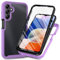 Dfjhure for Samsung A16 CaseBuilt-in Screen Protector Full Body Shockproof Protection Cover tylish Bumper Transparent Back Phone Case Cover for Samsung Galaxy A16 5G / 4G- Purple