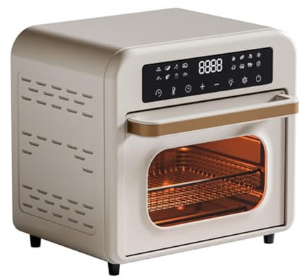Horno portátil, Mini Horno, Horno eléctrico de 15 L, Horno eléctrico para Hornear Visual, Cocina eléctrica multifunción de 1300 W, Control de Temperatura Ajustable y Temporizador, fácil de Limpiar