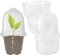 Hevysuo 12 Pezzi Vasi per Piante in Plastica Trasparente con Cupola di Umidità,9cm Vaso Trasparente per Orchidee per semi,piantine,piante grasse