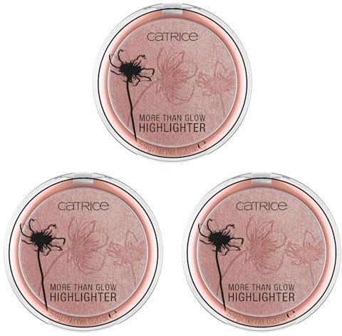 Catrice More Than Glow Highlighter, Nr. 040, Pink, glänzend, intensiv, strahlend, schimmernd, vegan, ölfrei, ohne Parfüm, ohne Alkohol, 3er Pack (3x5.9g)