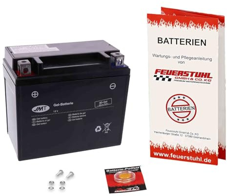 Batterie passend für Adly Hurricane 500 Supermoto, 2013-2020, wartungsfrei | Gel, einbaufertig, startklar, auslaufsicher, von JMT, inkl. 7,50€ Batteriepfand