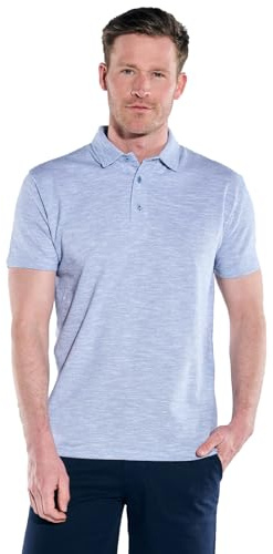 Herren Polo-Shirt meliert, Hellblau