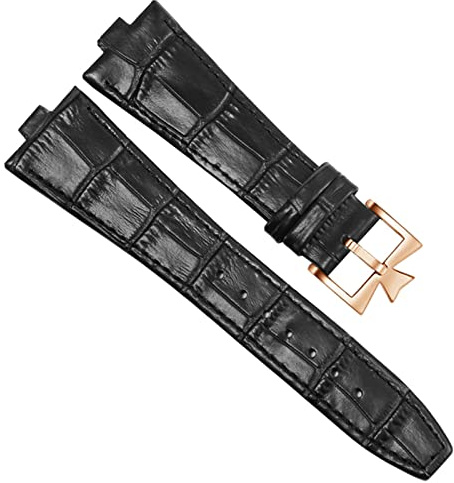 WFRUEDWC Echtes Leder -Uhrband für Vacheron Constantin Overseas Serie 4500V 5500V P47040 Edelstahlschnalle MAMS WATCH GEIRT 25 * 8mm