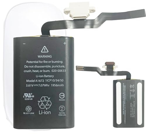 Aousavo A1672 ersatz akku Kompatibel mit Magic Mouse 2, A1657, A1672 kabellose Maus (3.61V,1956mAh)