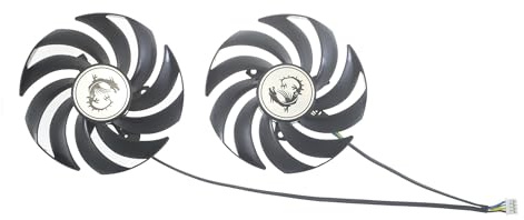 ZCDYGHU Ventilateur de Carte Graphique PLD09210B12HH DC12V 0.40A 4Pin pour MSI pour GeForce pour RTX 3060 pour Ti pour 3070 pour 3080 pour 3090 pour Gaming X pour Trio(White Connector)