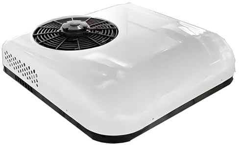 Aire Acondicionado Eléctrico de Techo para Vehículos Recreativos, 12V/24V, con Luz y Aire Acondicionado Portátil para Estacionamiento, Ideal para Camiones y Automóviles
