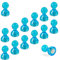 The Magnet Shop Magnetic Push Pins Small Neodymium Skittle Pin Magnets - Perfect for Maps, Whiteboards, Memos, Fridges, Home, School and Office (Blue, Small (14 Pins))