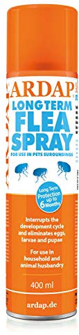 ARDAP Flea Spray for the home 400ml - Household Flea Spray & Cat Flea Spray - Active on adult fleas, larvae & eggs - Flea Spray for house & animal environment - Protection for up to 6 months