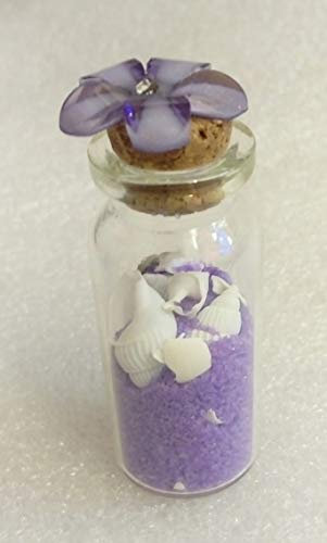 IDELLIA Idelia Kleine Glasflasche, magnetisch, Sand und Muscheln