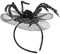 Amosfun Halloween Spinne Stirnband Spinnennetz Haar Hoop Hut gruselige Kopfbedeckung für Halloween Gruseliges Kostüm Cosplay Requisiten (schwarz silber)