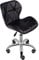 Charles Jacobs Home Office Swivel Computer Desk Chair with a Height Adjustable Chrome base and Wheels - Black PU