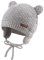 XIAOHAWANG Baby Wintermütze Jungen Mädchen Warmer Strickmützen Weicht Baumwolle-Futter mit Süße Bärenohren Winter Babymütze(Grau, S)
