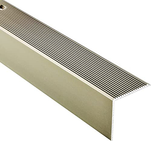 DQ-PP Winkelprofil | Profilmaße - 30mm x 30mm gebohrt inkl. Schrauben | Sahara | 200cm | Aluminium | 2m | Winkelleiste | Abschlussprofil | Treppenkantenprofil | Treppenabschluss