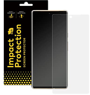 RhinoShield Displayschutzfolie kompatibel mit [Google Pixel 6 Pro] | Impact Flex - Edge to Edge/Schockresistent - Klarer und Kratzresistenter Displayschutz
