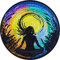 YOGA Aufnäher Mantra Lotus Patch zum annähen/aufbügeln | international Yoga day Geschenk - Heilungsenergie Bügelbilder Namaste Chakra Aufkleber für alle Stoffe | 80x80mm