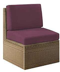 chilly pilley Gartenkissen für Polyrattan Möbel Gartenstuhlauflagen Hochlehner Sitzpolster Sitzkissen Gartenstuhl Waschbar Abnehmbar mit Reißverschluss (Sitz 60x60x15 violett)