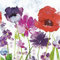 20 kleine Cocktail-Servietten Bunte Wiese an Blumen | Frühling | Sommer | Tischdeko | Decoupage | Serviettentechnik 25x25cm