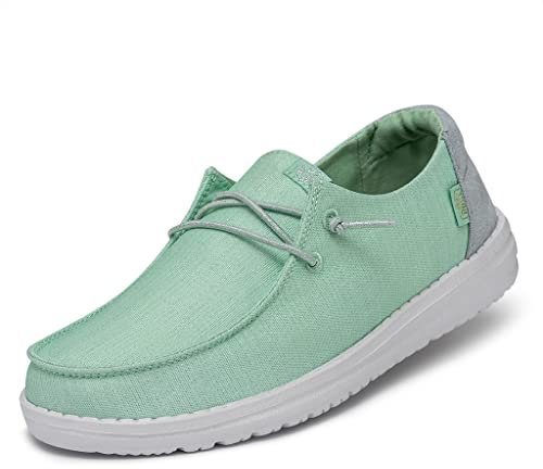 HEYDUDE Wendy Glitter MOC Toe Shoes pour Femme, Moon Stone, 39 EU