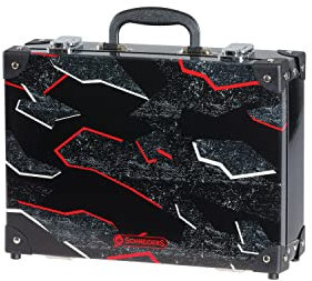 Schneiders Vienna Schneiders 49525-080 - Kinderkoffer Dragon Hero, ca. 24 x 33 x 10,5 cm, mit Tragegriff und 2 Metallverschlüssen, zum Aufbewahren von Bastelbedarf, zum Spielen und auf Reisen, Schwarz