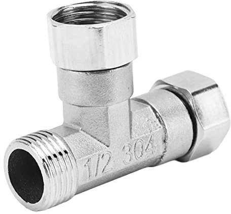 CHICIRIS Raccordo Idraulico, Raccordi per Tubi in Acciaio Inossidabile G1/2 Adattatore Idraulico Tipo T a 3 Vie per Hardware (2 Giunti filettati Femmina e 1 Giunto filettato)