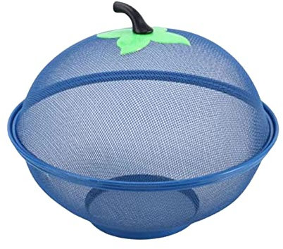 Corbeille à fruits en maille en forme de pomme - Pour comptoir de cuisine - Porte-fruits - Panier de rangement pour fruits et légumes - Bleu
