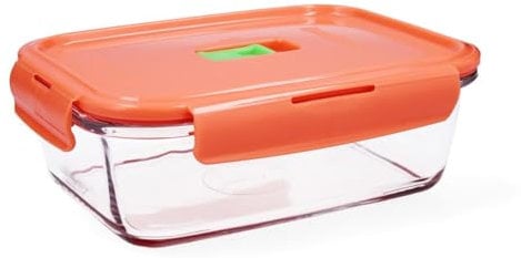 Luminarc Pure Box Holy Recipiente Rectangular Hermético Vidrio 19x13x7,3cm - 122cl Sodo Apto Microondas 100% Hermético