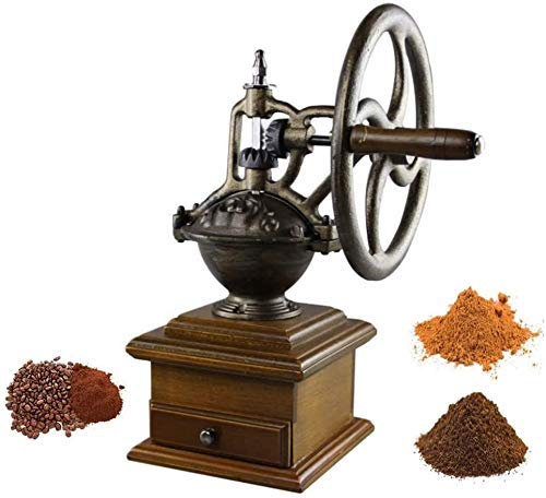 TEmkin Manual Coffee Grinders Manual Coffee Grinders Retro Cast Iron Runner Coffee Grinder Stainless Steel Hand Shake Grinder Manual Grinder Freshly Ground Coffee Maker
