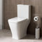 Affine® Marseille Modern Bathroom Cloakroom Close Coupled Rimless Toilet Short Projection WC Toilets Soft Close Seat Dual Flush Cistern Square Pan, White Gloss