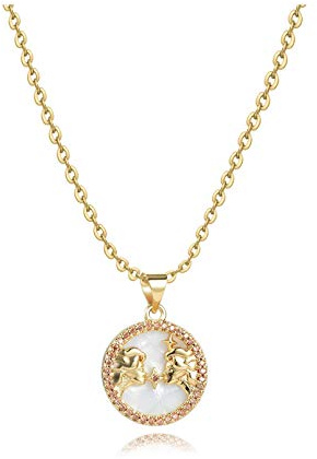 SBI Jewelry Gold Zodiac Necklace for Gemini Adjustable Birthstone Birthday Necklace for Auntie Birthday Jewellery