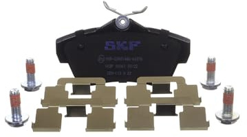 SKF Scheibenbremse Bremsbelag mit Zubehör VKBP 90061-4er Set - Position Hinterachse Höhe 77 mm Länge 170 mm Breite 81 mm Dicke 16,7 mm - OE Qualität